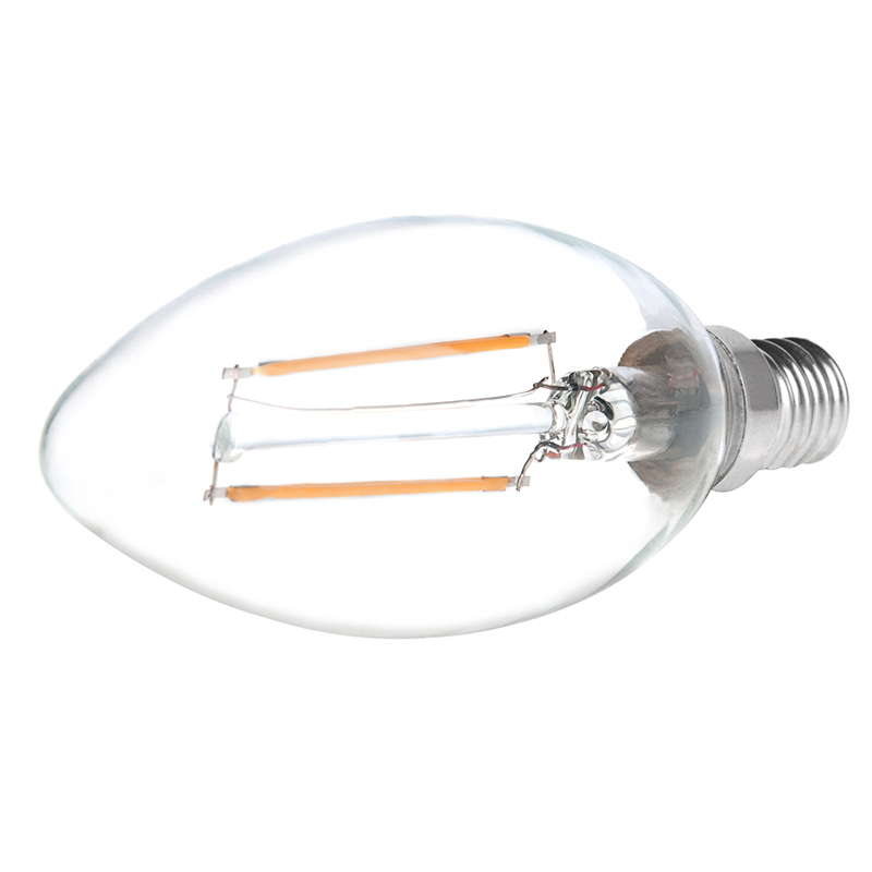 B10 E12 2W LED Vintage Antique Filament Light Bulb, 25W Equivalent, 4-Pack
